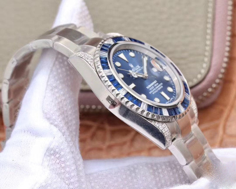 Customized Brand High-End Luxury Automatic Mechanical Watch Inspired by the Submariner Series, Model 116619LB Diamond Customized Edition