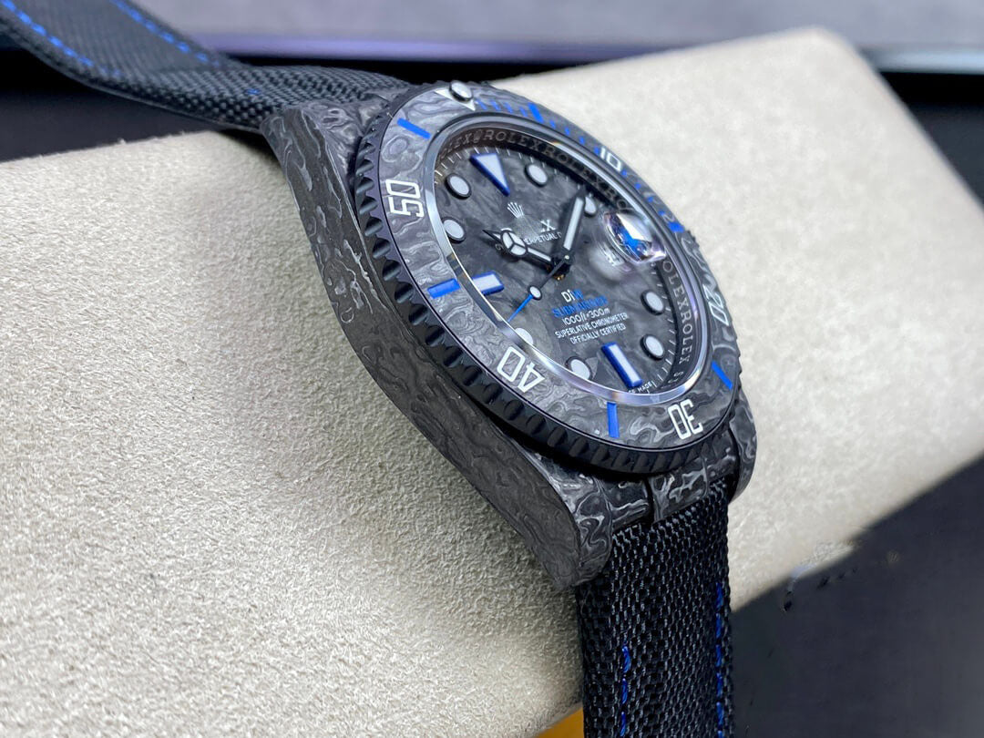 Customized Brand High-End Luxury Automatic Mechanical Watch Inspired by the Submariner Series, Model Carbon Fiber Case