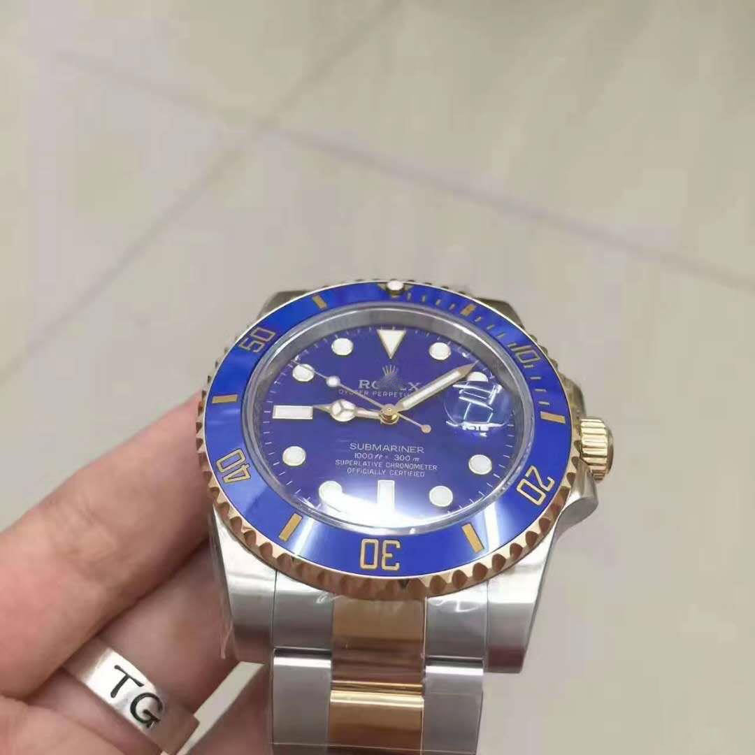 Customized Brand High-End Luxury Automatic Mechanical Watch Inspired by the Submariner Series, Model 116613LB